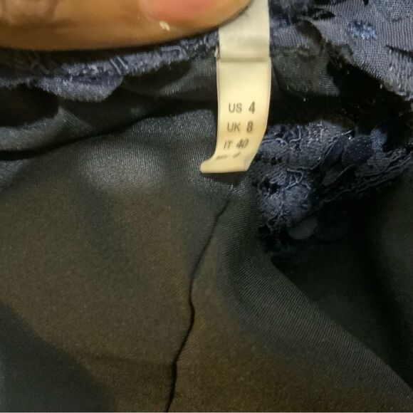 T Tahari Navy Blue Dress - Nordstrom size 4 - Picture 8 of 9